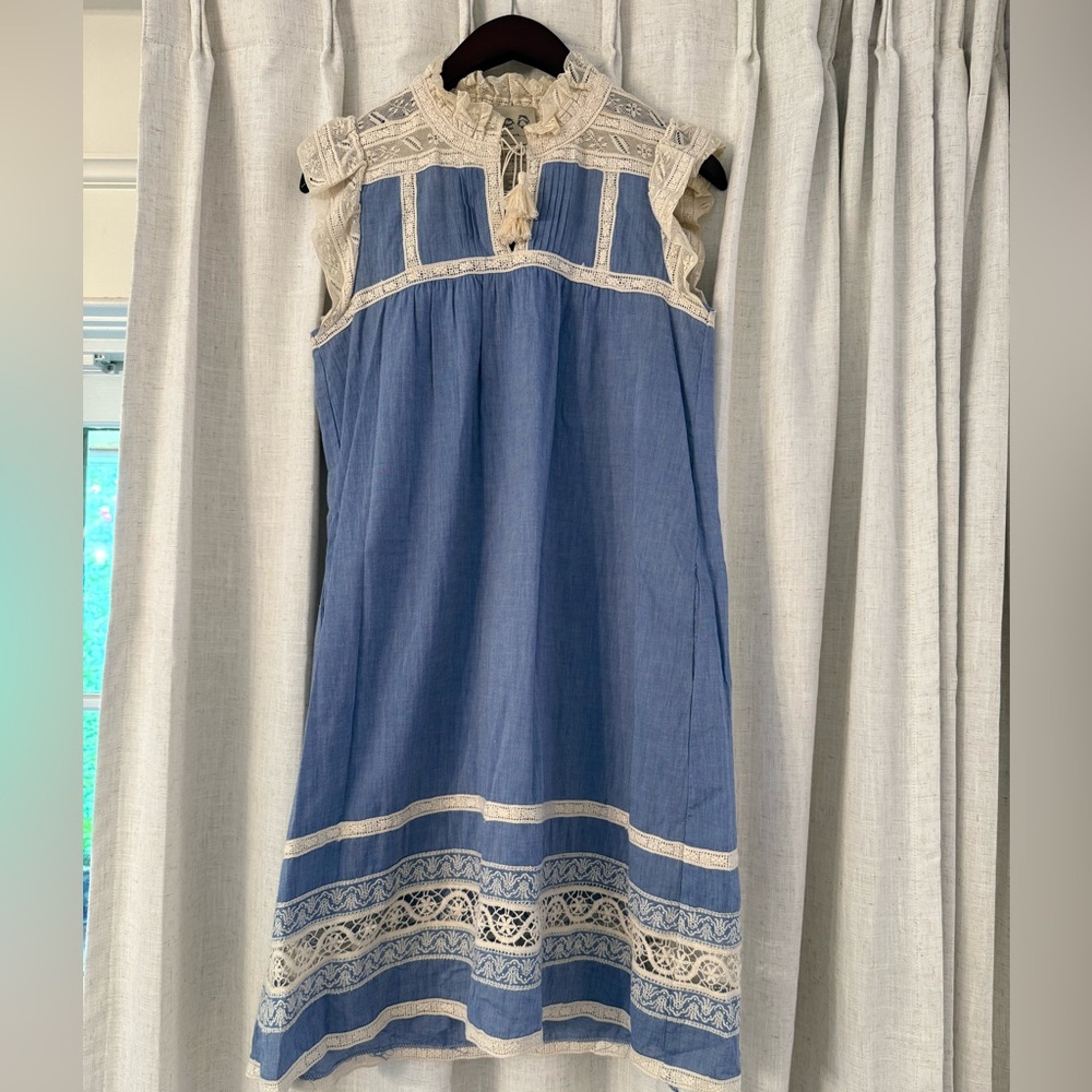 Sea New York Blue and White Mini Dress Size 4